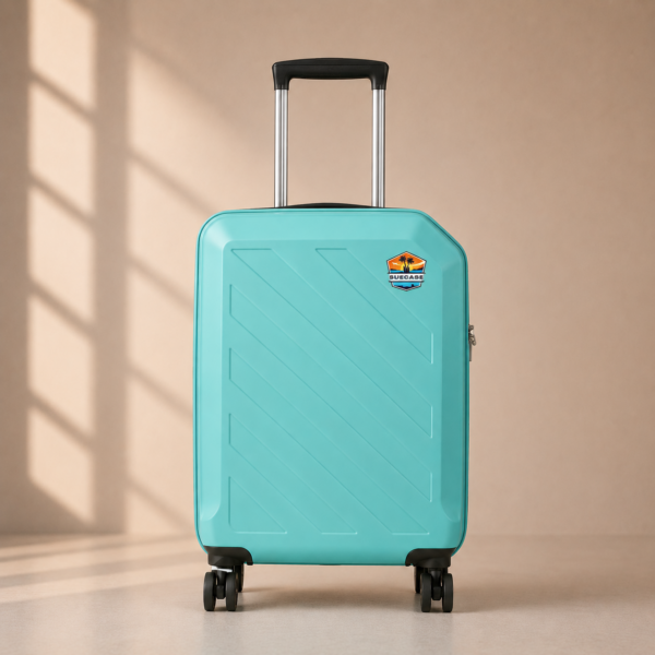 SUECASE Aqua Sky Cabin Suitcase Lightweight 4-Wheel Travel Trolley