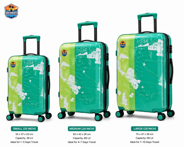 SUECASE Green Nova Glide Set of Three