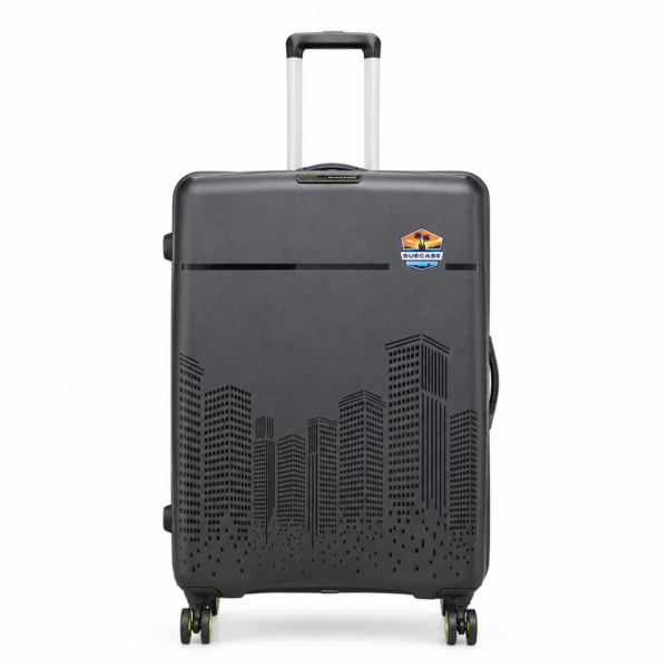 SUECASE Urban Charcoal Grey Cabin Luggage Hard Shell Travel Trolley Bag 55 cm Carry-On Suitcase with 360° Spinner Wheels